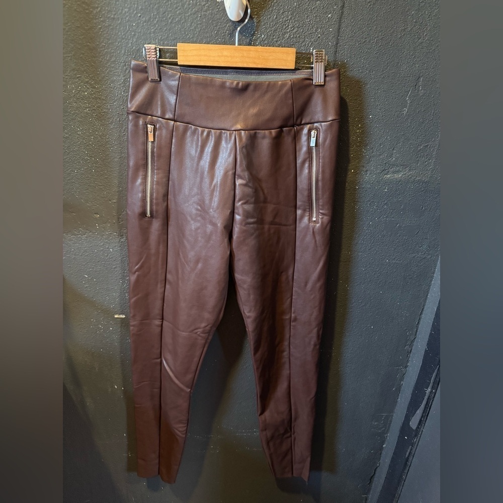 Abercrombie & Fitch Brown Faux Leather Leggings